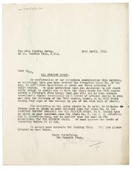 Image of typescript letter from John Lehmann to the Ship Binding Works (14/04/1931) page 1 of 1