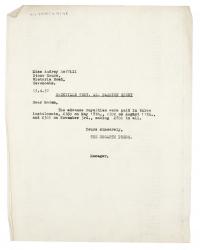 Image of typescript letter from The Hogarth Press to Audrey Heffill (19/04/1932) page1 of 1