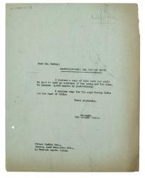 Image of typescript letter from The Hogarth Press to Percy Lund Humphries Ltd (14/12/1937) [1]  page 1 of 1