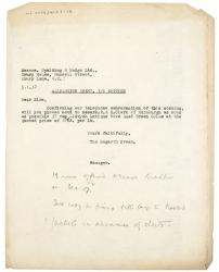Image of typescript letter from John Lehmann to Spalding & Hodge Ltd (05/01/1932) page 1 of 1