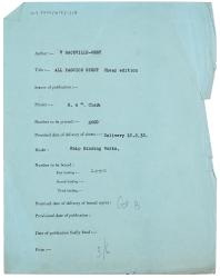 Image of printing and binding information relating to All Passion Spent (cheap edition) (1932) page 1 of 1