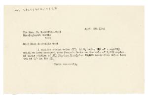 Image of typescript letter from The Hogarth Press to Vita Sackville-West (05/04/1945) page 1 of 1