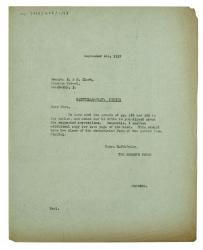 Image of typescript letter from The Hogarth Press to R. & R. Clark (06/09/1937) page 1 of 1