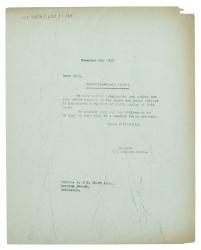 Image of typescript letter from The Hogarth Press to R. & R. Clark (06/11/1937) page 1 of 1