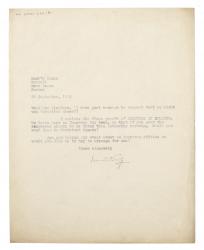 Image of typescript letter from Leonard Woolf to Vita Sackville-West (26/09/1924) page 1 of 1