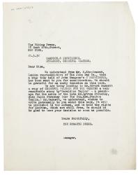 Image of typescript letter from The Hogarth Press to The Viking Press (20/05/1932) page 1 of 1