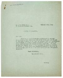 Image of typescript letter from The Hogarth Press to L.A.G. Strong (12/02/1936) page 1 of 1