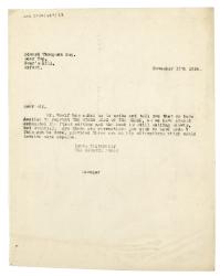 Image of typescript letter from The Hogarth Press to Edward Thompson (15/11/1926) page 1 of 1