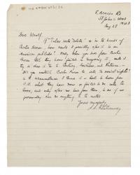 Image of handwritten letter from Samuel Solomonovich Koteliansky to Leonard Woolf (28/08/1923) page 1 of 1