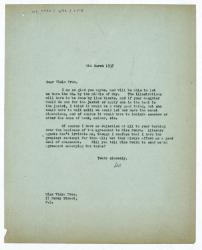 Image of typescript letter from Leonard Woolf to Viola Tree (08/03/1937) page 1 of 1