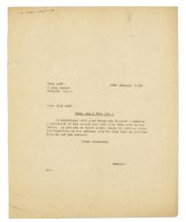 Image of typescript letter from Nora Nicholls to Miss Duff (16/01/1939) page 1 of 1