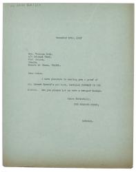 Image of typescript letter from The Hogarth Press to Vanessa Bell (20/12/1937)  page 1 of 1