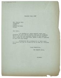 Typescript image of letter from The Hogarth Press to Vanessa Bell (31/12/1937) page 1 of 1