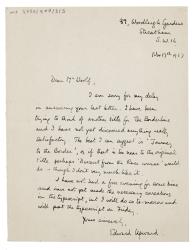 Image of handwritten letter from Edward Upward to Leonard Woolf (17/11/1937) page 1 of 1