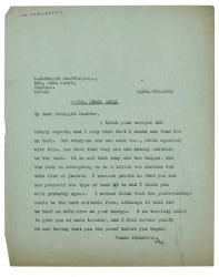 Image of typescript letter from Leonard Woolf to E. McKnight Kauffer (08/04/1935) page 1 of 1