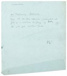 Image of handwritten internal note entitled Mr Friedman Zwemmer 
