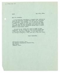 Image of typescript letter from Norah Smallwood to The BBC (19/05/1950) page 1 of 1