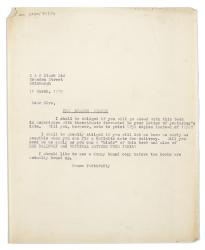 Image of typescript letter from The Hogarth Press to R. & R. Clark (11/03/1925) page 1 of 1