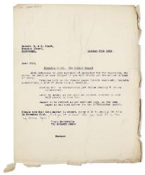 Image of typescript letter from The Hogarth Press to R. & R. Clark (29/10/1925)  page 1 of 1