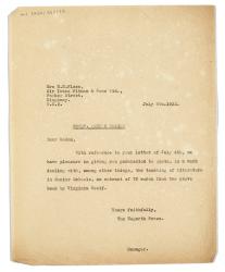 Image of typescript letter from Hogarth Press to Sir Isaac Pitman & Sons Limited (06/07/1933) page 1 of 1