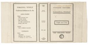 image of printed proof of dust jacket for the Uniform edition of Night and Day