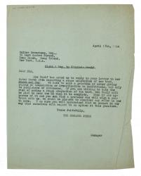 Image of typescript letter from The Hogarth Press to Walter Beauchamp (19/04/1934)  page 1 of 1