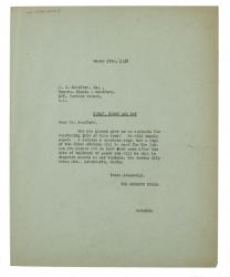 Image of typescript letter from the Hogarth Press to Kimble & Bradford (17/03/1937) page 1 of 1