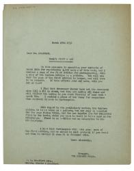 Image of typescript letter from The Hogarth Press to Kimble and Bradford (29/03/1938) page 1 of 1 