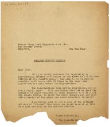 Image of typescript letter from The Hogarth Press to Percy Lund Humphries & Co Ltd (02/05/1933) page 1 of 1