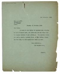 Image of typescript letter from The Hogarth Press to J. P. Yeo (03/09/1936) page 1 of 1