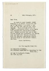 Image of typescript letter from Aline Burch to The American Foundation for the Blind (16/02/1954) page 1 of 1