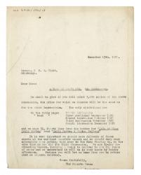 Image of typescript letter from The Hogarth Press to R. & R. Clark (13/12/1929) page 1 of 1