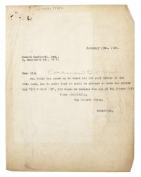 Image of typescript letter from The Hogarth Press to Gerald Duckworth & Co Ltd (13/02/1929) page 1 of 1