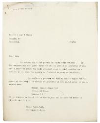 Image of typescript letter from The Hogarth Press to R. & R. Clark (08/05/1923)  page 1 of 1