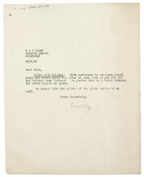 Image of typescript letter from Leonard Woolf to R. & R. Clark (19/05/1923) page 1 of 1