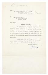 Image of typescript letter from G. S. Dutt to Leonard Woolf (16/03/1933) [2]  page 1 of 1