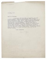 Image of typescript letter from Leonard Woolf to the India Office (25/09/1924) page 1 of 1