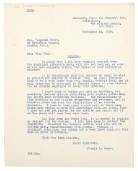 Image of typescript letter from Donald Brace to Virginia Woolf (14/09/1928)  page 1 of 1