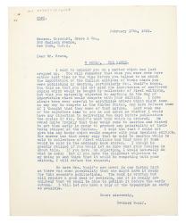 Image of typescript letter from Leonard Woolf to Donald Brace(17/02/1931)  page 1 of 1