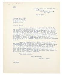 Image of typescript letter from Donald Brace to Leonard Woolf (01/05/1931) page 1 of 1