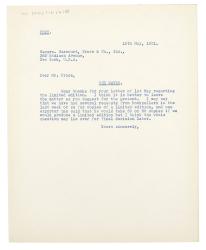 Image of typescript letter from The Hogarth Press to Donald Brace (12/05/1931)  page 1 of 1