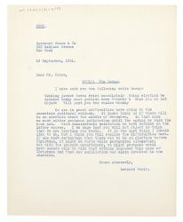 Image of typescript letter from Leonard Woolf to Donald Brace (16/09/1931) page 1  of 1