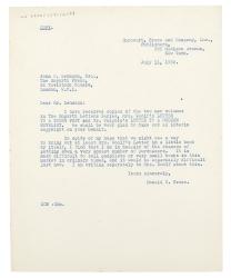 Image of typescript letter from Donald Brace to John Lehmann (11/07/1932) [2] page 1 of 1