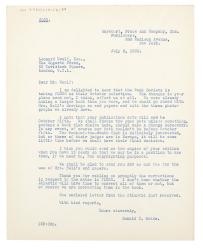 Image of typescript letter from Donald Brace to Leonard Woolf (06/07/1933) page 1 of 1