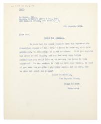 Image of typescript copy of letter from Peggy Belsher to Donald Brace (08/08/1933) page 1 of 1