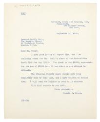 Image of typescript letter from Donald Brace to Leonard Woolf (12/09/1933) page 1 of 1