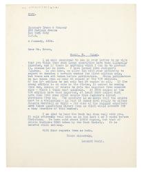 Image of typescript letter from Leonard Woolf to Donald Brace (04/01/1934) page 1 of 1
