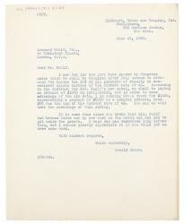 Image of copy of typescript letter from Donald Brace to Leonard Woolf (29/06/1936) page 1 of 1