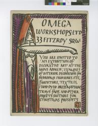 Invitation to Omega Workshops decorative arts exhibition