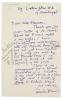 Image of handwritten letter from William Plomer to Cherrell Newman (19/03/1946) page 1 of 1